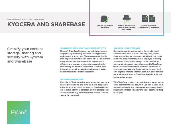 ShareBase Kyocera Solution Overview Software Document Management Thumb, Bauernfeind Business Technologies, Wisconsin, WI, Kyocera, KIP, FP, Konica Minolta, MBM, Dealer, Copier, Printer, MFP